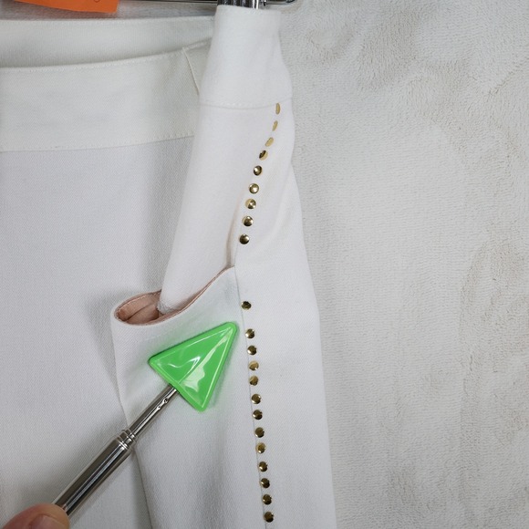 St John Collection White‎ Embellished Flare Pants Size 6 - Picture 6 of 13